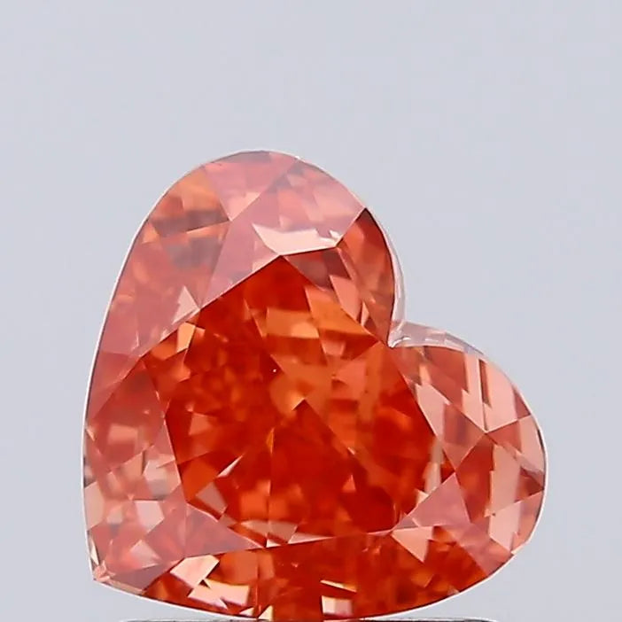 1.14ct Heart Lab Grown Diamond (Colour Fancy Intense Orange, Clarity VVS2, Uncertified)
