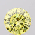 1.50ct Round Lab Grown Diamond (Colour Fancy Vivid Yellow, Clarity VVS1, Cut ID, IGI Certified)