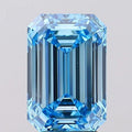 4.02ct Emerald Lab Grown Diamond (Colour Fancy Vivid Blue, Clarity VVS1, IGI Certified)