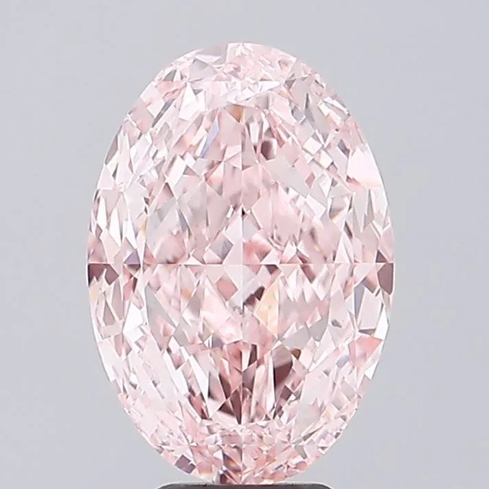 5.09ct Oval Lab Grown Diamond (Colour Fancy Vivid Pink, Clarity VVS2, IGI Certified)